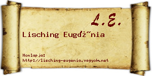 Lisching Eugénia névjegykártya